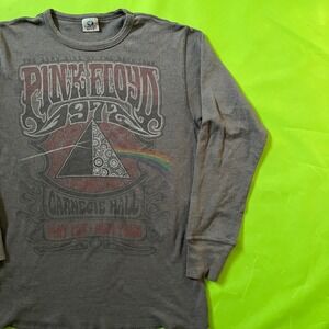 Liquid Blue Pink Floyd Carnegie Hall Concert Graphic Long Sleeve Thermal Shirt